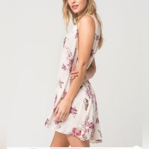 Free People Tree Swing Sleeveless Tunic Dress | Pink & Purple Floral | Women’s S - Picture 4 of 12
